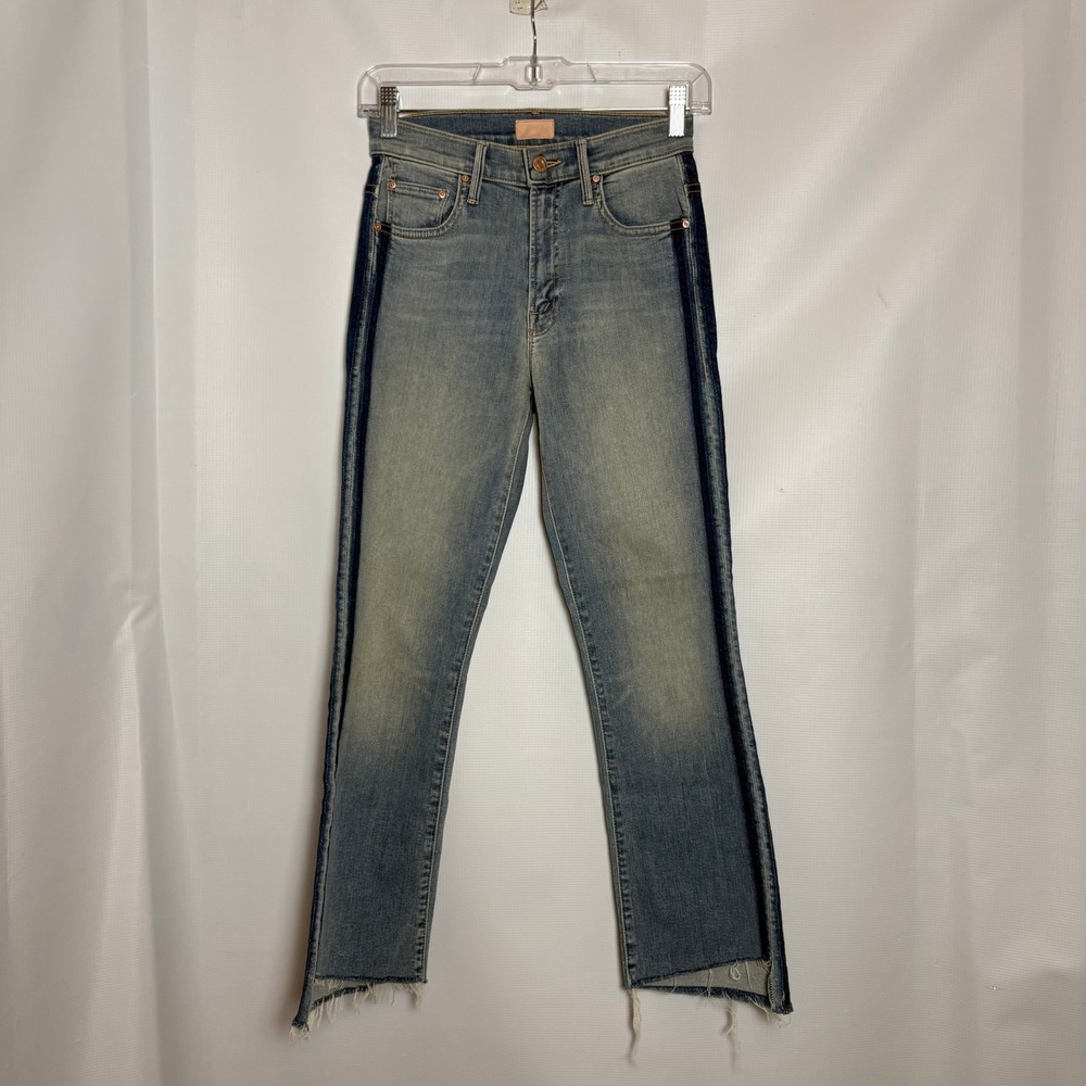 MOTHER Two-Tone Ankle Jeans